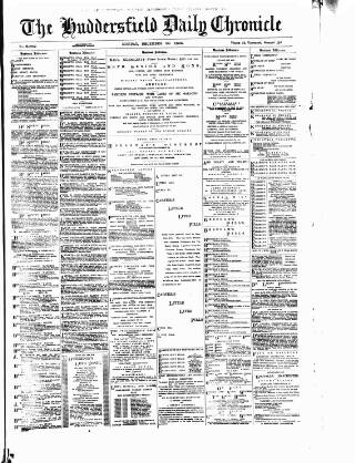 cover page of Huddersfield Daily Chronicle published on December 30, 1895