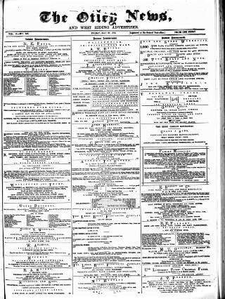 cover page of Otley News and West Riding Advertiser published on May 29, 1874