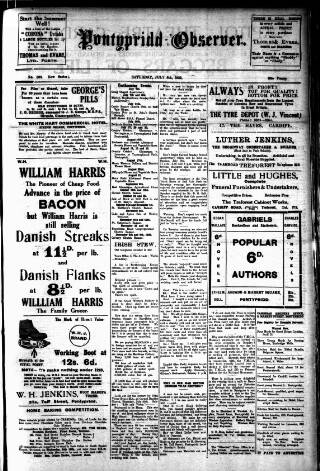 cover page of Pontypridd Observer published on July 6, 1929