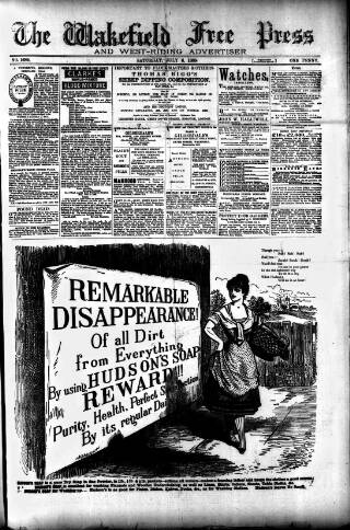cover page of Wakefield Free Press published on July 6, 1889
