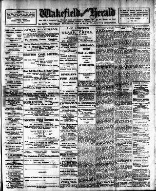 cover page of Wakefield and West Riding Herald published on July 6, 1912