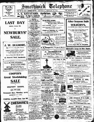 cover page of Smethwick Telephone published on February 28, 1914