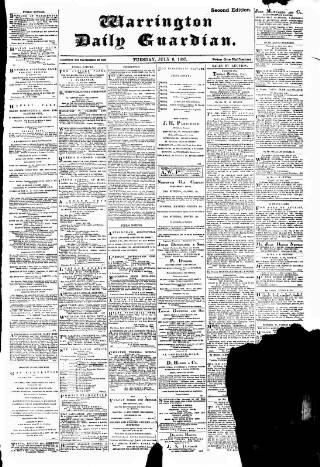 cover page of Warrington Daily Guardian published on July 6, 1897