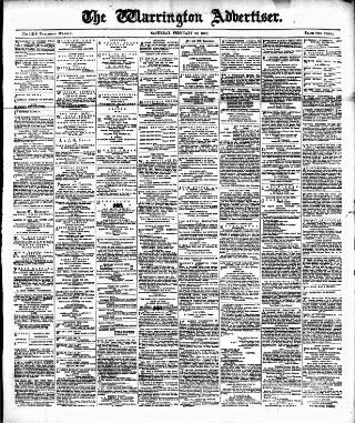 cover page of Warrington Advertiser published on February 26, 1887
