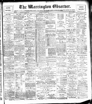 cover page of Warrington Observer published on November 30, 1889