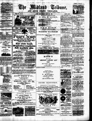 cover page of Midland Tribune published on May 29, 1884