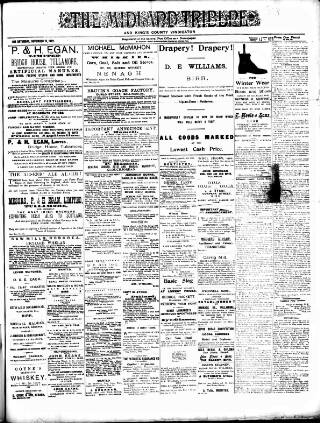 cover page of Midland Tribune published on November 15, 1902