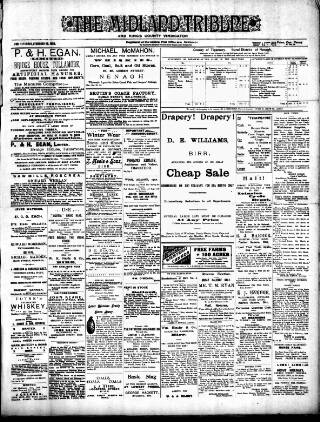 cover page of Midland Tribune published on February 28, 1903