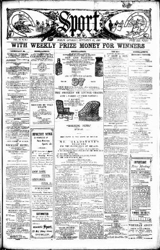 cover page of Sport (Dublin) published on September 18, 1886