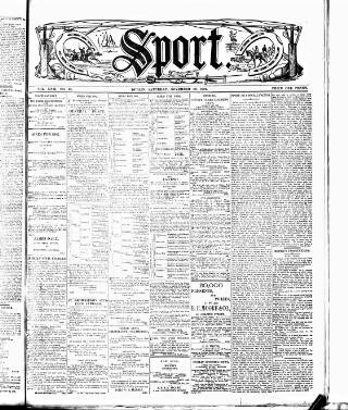 cover page of Sport (Dublin) published on November 30, 1901