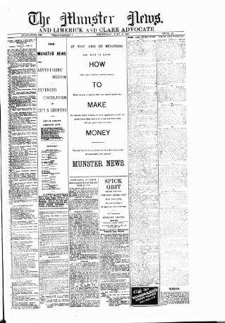 cover page of Munster News published on July 6, 1927