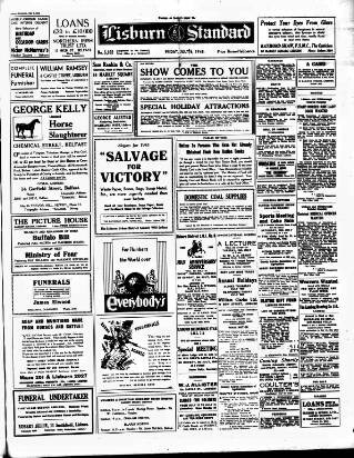 cover page of Lisburn Standard published on July 6, 1945