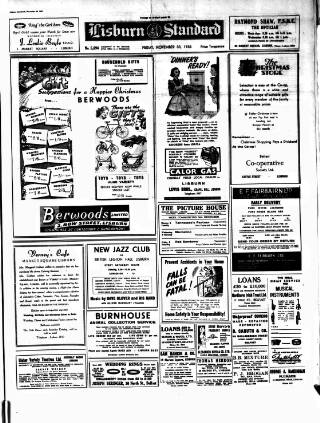 cover page of Lisburn Standard published on November 30, 1956