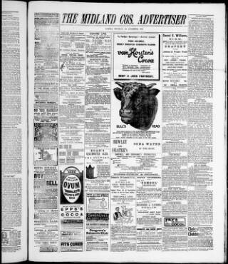 cover page of Midland Counties Advertiser published on November 30, 1899