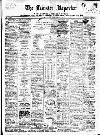 cover page of Leinster Reporter published on February 28, 1861