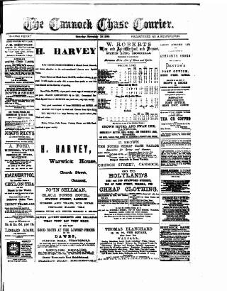 cover page of Cannock Chase Courier published on November 15, 1890