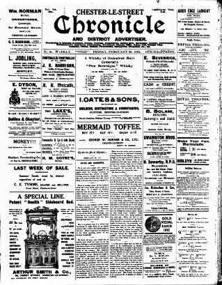 cover page of Chester-le-Street Chronicle and District Advertiser published on February 28, 1913
