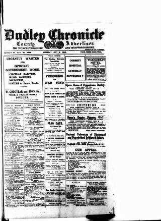 cover page of Dudley Chronicle published on July 6, 1918