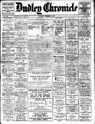 cover page of Dudley Chronicle published on November 15, 1923