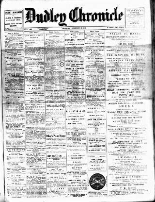 cover page of Dudley Chronicle published on December 30, 1926
