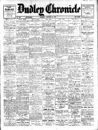 cover page of Dudley Chronicle published on February 28, 1929