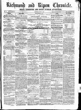 cover page of Richmond & Ripon Chronicle published on July 6, 1861