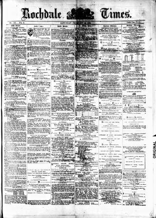 cover page of Rochdale Times published on February 28, 1874