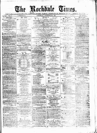 cover page of Rochdale Times published on December 30, 1876