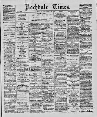 cover page of Rochdale Times published on September 18, 1889