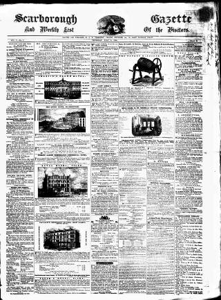 cover page of Scarborough Gazette published on July 6, 1854