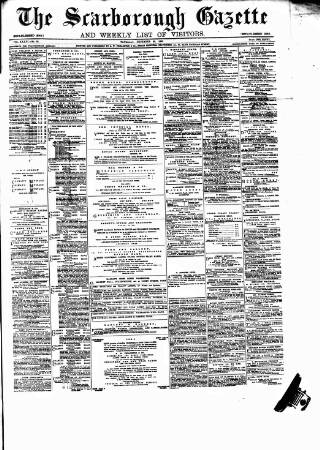 cover page of Scarborough Gazette published on December 30, 1880