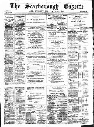 cover page of Scarborough Gazette published on May 29, 1890
