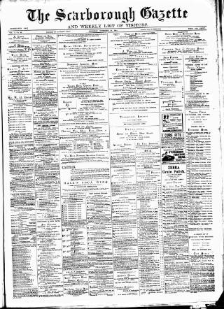 cover page of Scarborough Gazette published on November 15, 1894