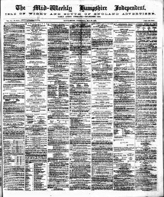 cover page of Hampshire Independent published on May 29, 1872