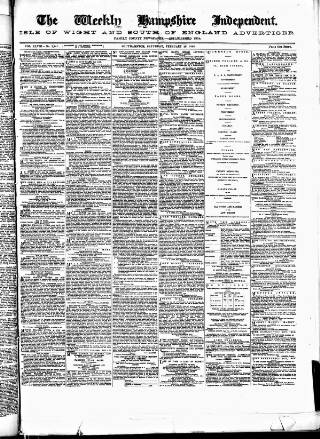 cover page of Hampshire Independent published on February 28, 1880