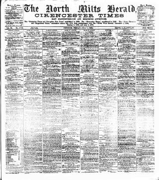 cover page of North Wilts Herald published on July 6, 1894
