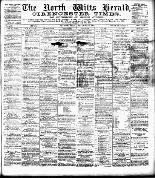 cover page of North Wilts Herald published on November 15, 1901