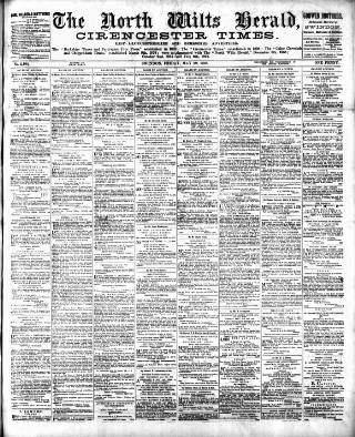 cover page of North Wilts Herald published on May 29, 1903
