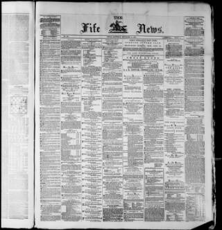 cover page of Fife News published on September 18, 1875