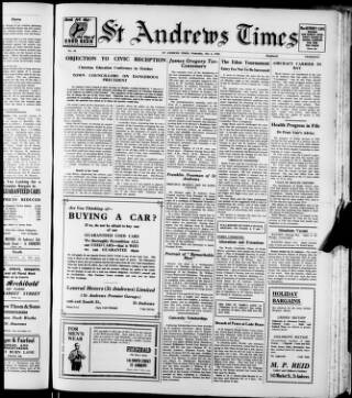 cover page of St. Andrews Times published on July 6, 1938