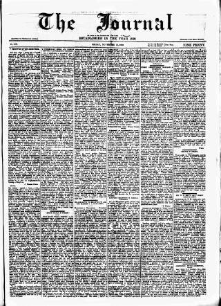 cover page of Carmarthen Journal published on November 15, 1889