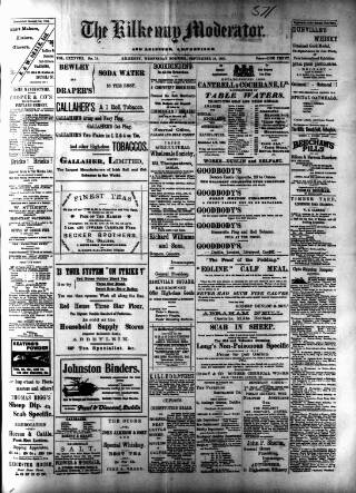 cover page of Kilkenny Moderator published on September 18, 1901