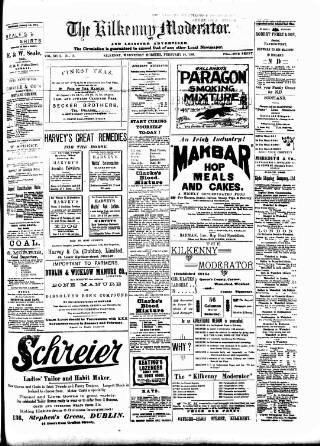 cover page of Kilkenny Moderator published on February 28, 1906