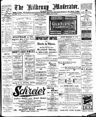 cover page of Kilkenny Moderator published on May 29, 1909
