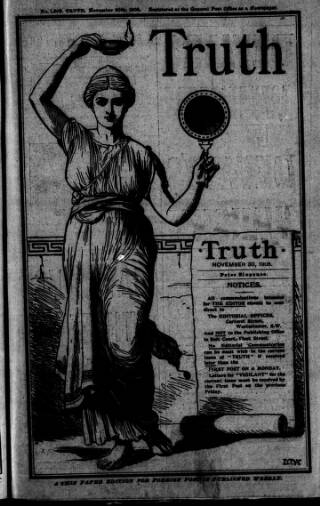 cover page of Truth published on November 30, 1905