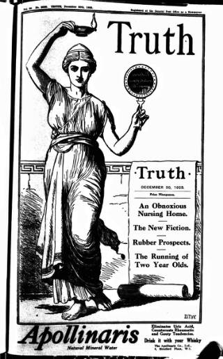 cover page of Truth published on December 30, 1925