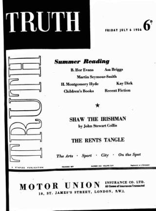 cover page of Truth published on July 6, 1956