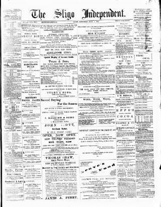 cover page of Sligo Independent published on July 6, 1895