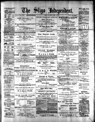 cover page of Sligo Independent published on May 29, 1897