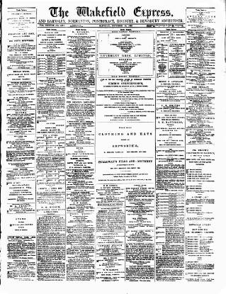 cover page of Wakefield Express published on November 30, 1889